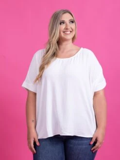 DD Design Airflow Round Neck Top W/ Cuffed Short Sleeves | S - 3XL 12 DD Design Airflow Round Neck Top W/ Cuffed Short Sleeves | S - 3XL -Discount Divas Shop 8568bf5c0354953f034e341366c6f7fa