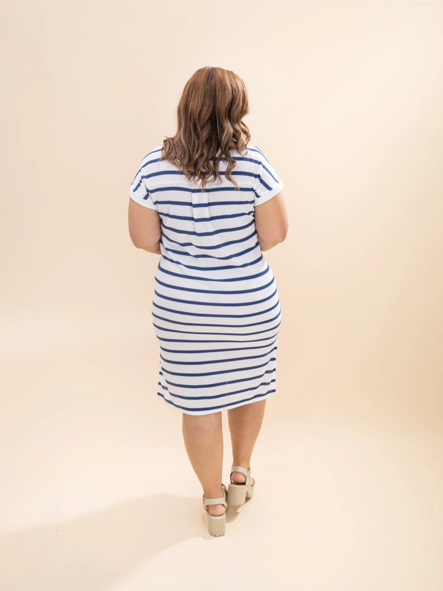 Striped Knit Midi Dress | S-L COASTAL 7 Striped Knit Midi Dress | S-L COASTAL - Image 7