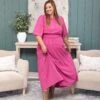 Solid Woven Tiered Maxi Dress | S-3XL