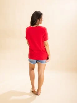 Zenana Cotton Short Sleeve V Neck Tee | S-3X -Discount Divas Shop 85f36039ff370a93da9533ae9ef644c2