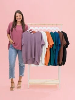 Amazing Airflow Round Neck Top W/ Cuffed Sleeves By DD Design | S-3XL