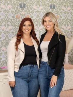 Faux Suede Zip Up Moto Jacket | S-L