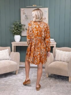 Floral Printed V-Neck Long Sleeve Mini Dress | S - 3XL -Discount Divas Shop 86b940bcdcd9821fac7585dc4ae37bf8