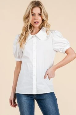 Frilled Collar Top | S - L GeeGee