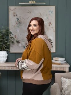 Plaid Print Mix Pullover Hoodie | S-L Easel 7 Plaid Print Mix Pullover Hoodie | S-L Easel -Discount Divas Shop 8740219f9bd03618a85c09894017474c