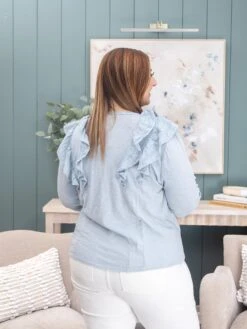 Long Sleeve Mineral Washed Loose Fit Ruffle Top | S-L 13 Long Sleeve Mineral Washed Loose Fit Ruffle Top | S-L -Discount Divas Shop 8749e6e008163db8c896a40a5bafb733