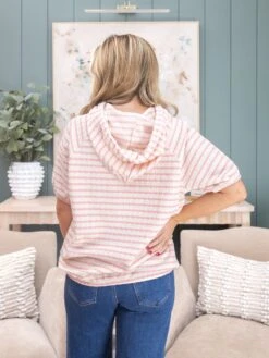 Stripe Jacquard Hooded Short Sleeve Top | S - 3X 9 Stripe Jacquard Hooded Short Sleeve Top | S - 3X -Discount Divas Shop 879f3b2e20503d33ff22cec0dab20d33