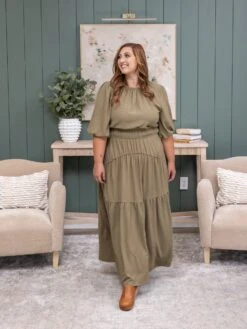 Solid Woven Tiered Maxi Dress | S-3XL -Discount Divas Shop 885c124f7f820c99fdda2e2cc52c6ccf