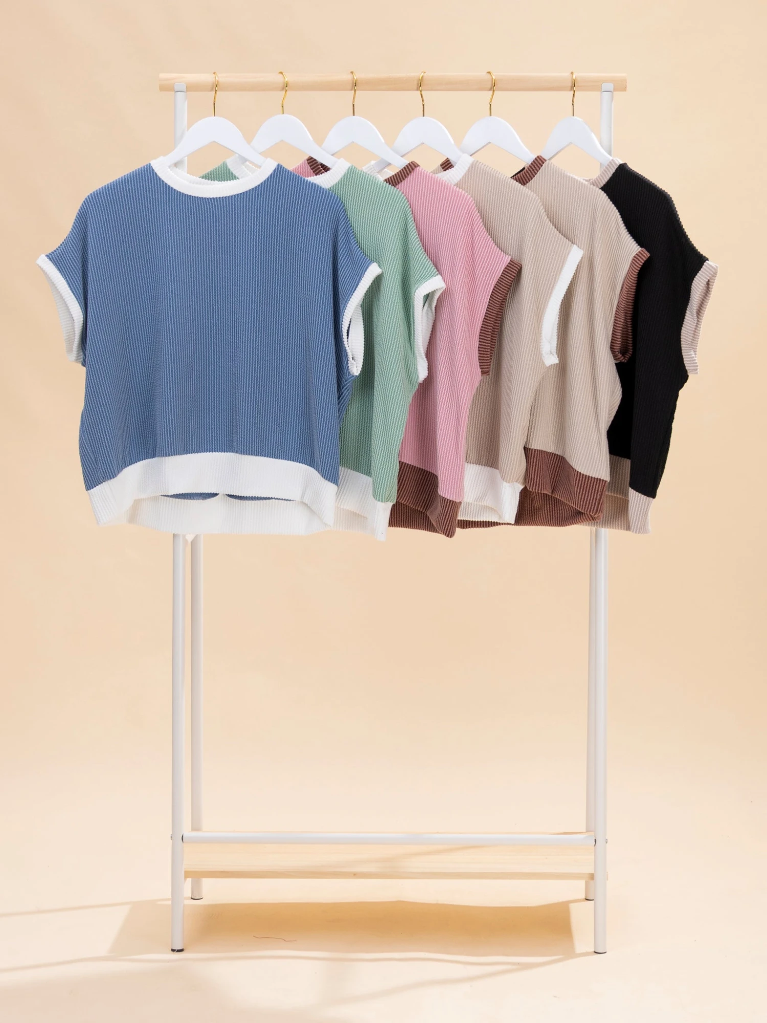 Raised Rib Short Sleeve Top | S-3XL 1 Raised Rib Short Sleeve Top | S-3XL