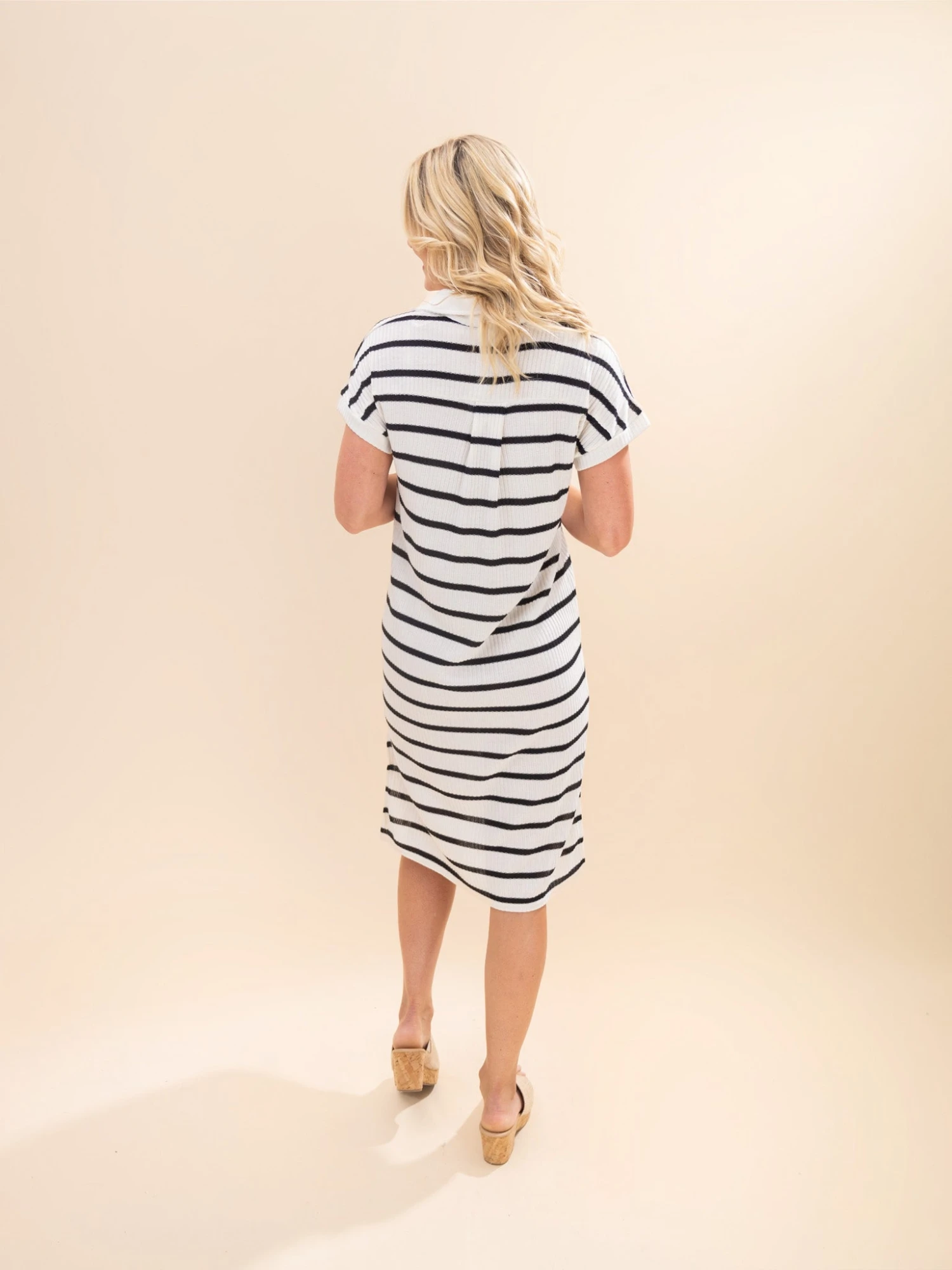 Striped Knit Midi Dress | S-L COASTAL 4 Striped Knit Midi Dress | S-L COASTAL - Image 4