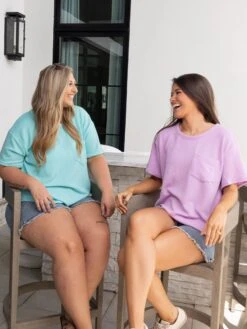 AndreeRaised Rib Pocket Tee | S - 3X -Discount Divas Shop 892b941db5fbb6c0bb8d3438acb02284