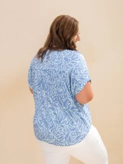 Textured Abstract Print Top With Tie Detail | S-L -Discount Divas Shop 8997bd6d1eff8fca3b4bb5999b87dada