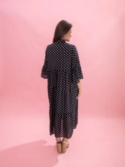 Polka Dot Print Ruffle Sleeve Midi Dress By DD Design | S-3XL -Discount Divas Shop 89a42ed917e4a504043f6c000ff8af0e