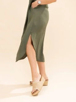 Airflow V Neck Placket W/ Front Pleat Maxi Dress W/ Pockets | S-3X -Discount Divas Shop 8a99bdf1c7030411393c47187a97456a