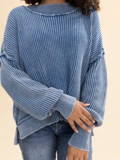 Zenana Washed Side Slit Oversized Cropped Sweater | S/M-L/XL -Discount Divas Shop 8c47abde91b5890fdd1afc1ada1ef9ee