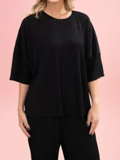 Ribbed Textured Oversized Top By DD Design | S-3XL Pair W/ Sku63862 -Discount Divas Shop 8c8740847f7ffaae42aadff601ee9f46