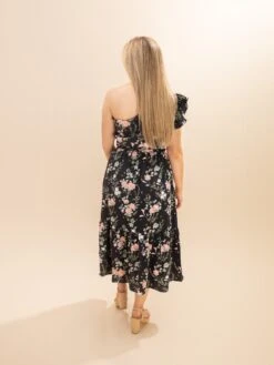 One Shoulder Floral Midi Dress | S-L -Discount Divas Shop 8d1a7d2345b1d1dd90818e240cfc86a5