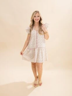 Vintage Bloom Puff Sleeve Dress | S-L