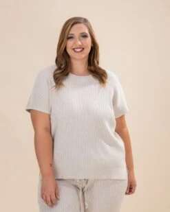 Ribbed Short Sleeve Sweater | S-3XL Pair W/ Sku63628 -Discount Divas Shop 8ff1384ec1d288e838b9f823d579e038