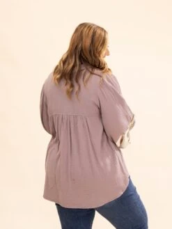 Gauze Patch Detailing Washed Cotton Gauze Tunic | S-L -Discount Divas Shop 9075e19d7ddd9fdd84208b7dcd4ac818