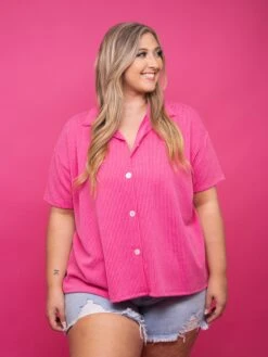 Everyday Comfy Rib Button Down Top | S - 3XL Set W/ Sku50669 -Discount Divas Shop 90a29885039f21b9e39e411b3dd6e0ef