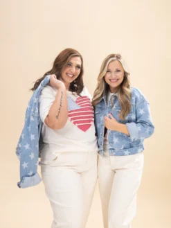Judy Blue All Over Star Print Denim Jacket | S-3XL -Discount Divas Shop 91290ec44907cdcea4c9c02c8ef67b28