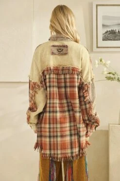 Washed Mix Fabric Button Down Shacket | S - XL Oli & Hali -Discount Divas Shop 916f8b16d7dbccf3000243e914d2ef99