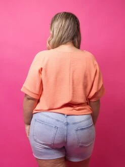 High Rise Cuffed Shorts- Light Wash | S-3X -Discount Divas Shop 9198dd7d5337ed90a3067b396090d5dc