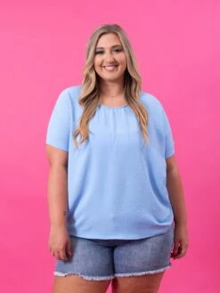 DD Design Airflow Round Neck Top W/ Cuffed Short Sleeves | S - 3XL 16 DD Design Airflow Round Neck Top W/ Cuffed Short Sleeves | S - 3XL -Discount Divas Shop 91ec225bc36a62ef2828aa88976b7d14