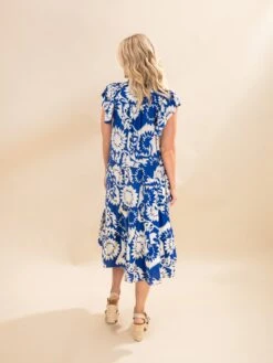 Printed Tiered Midi Dress | S-L -Discount Divas Shop 921e144f966aafcdd18c0a014f32c864