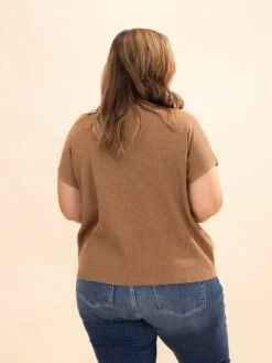 Zenana Viscose Mock Neck Short Sleeve Boxy Sweater | S-L -Discount Divas Shop 92c7d2dd177d0bfd8d66678ba2c96ec6