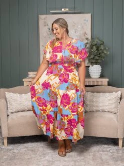 Floral Tiered V-Neck Ruffle Short Sleeves Midi Dress | S-3XL 7 Floral Tiered V-Neck Ruffle Short Sleeves Midi Dress | S-3XL -Discount Divas Shop 939ccc7a11ac3f3e8781ce71a170b127