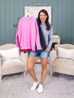 Zenana Ribbed Luxe Hacci Hi-Low Sweater | S/M-2X/3X