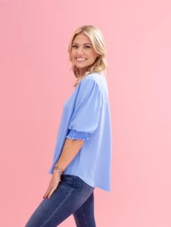 Airflow V Neck Top With Smocked Puff Sleeves By DD Design | S-3XL 18 Airflow V Neck Top With Smocked Puff Sleeves By DD Design | S-3XL -Discount Divas Shop 944cd1774a3bf8ee1da73344c4932ab3