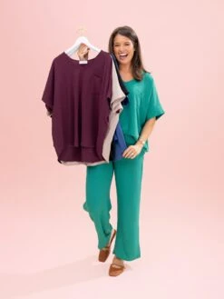 Short Sleeve V Neck Airflow Top W/ Pocket By DD Design | S-3XL Pair W/ Sku63858 -Discount Divas Shop 946651009582f584a128606ecd92f467