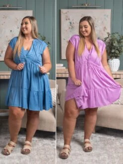 Lace Inset Split Neckline Tie Closure Mini Dress | S - 3XL Summer Concerts & Festivals