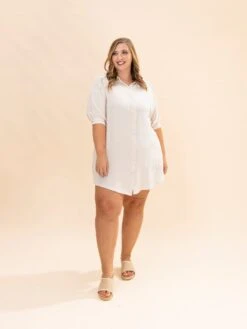 Zenana Washed Double Gauze Button Down Shirt Dress | S-L -Discount Divas Shop 94d778a2484bcb80becc71e1ad7d371e