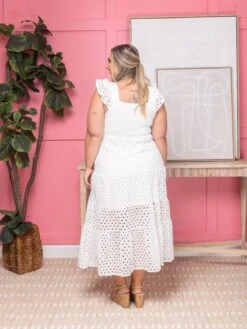 Eyelet Maxi Dress | S - L -Discount Divas Shop 95392bc8b72eb7e5876a578b287011f0