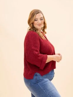 Zenana Front Slit Patch Folded Sleeve Pullover Sweater | S/M-L/XL -Discount Divas Shop 96c64e7bae38e248bd3f3cc669c5a934