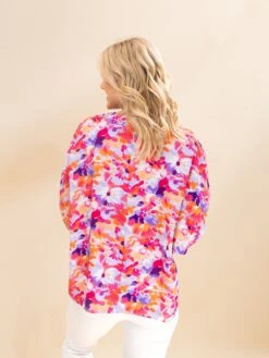 Floral Print V Neck Blouse | S-L -Discount Divas Shop 9897a48e6e94f5a40c4daa328e3bc317