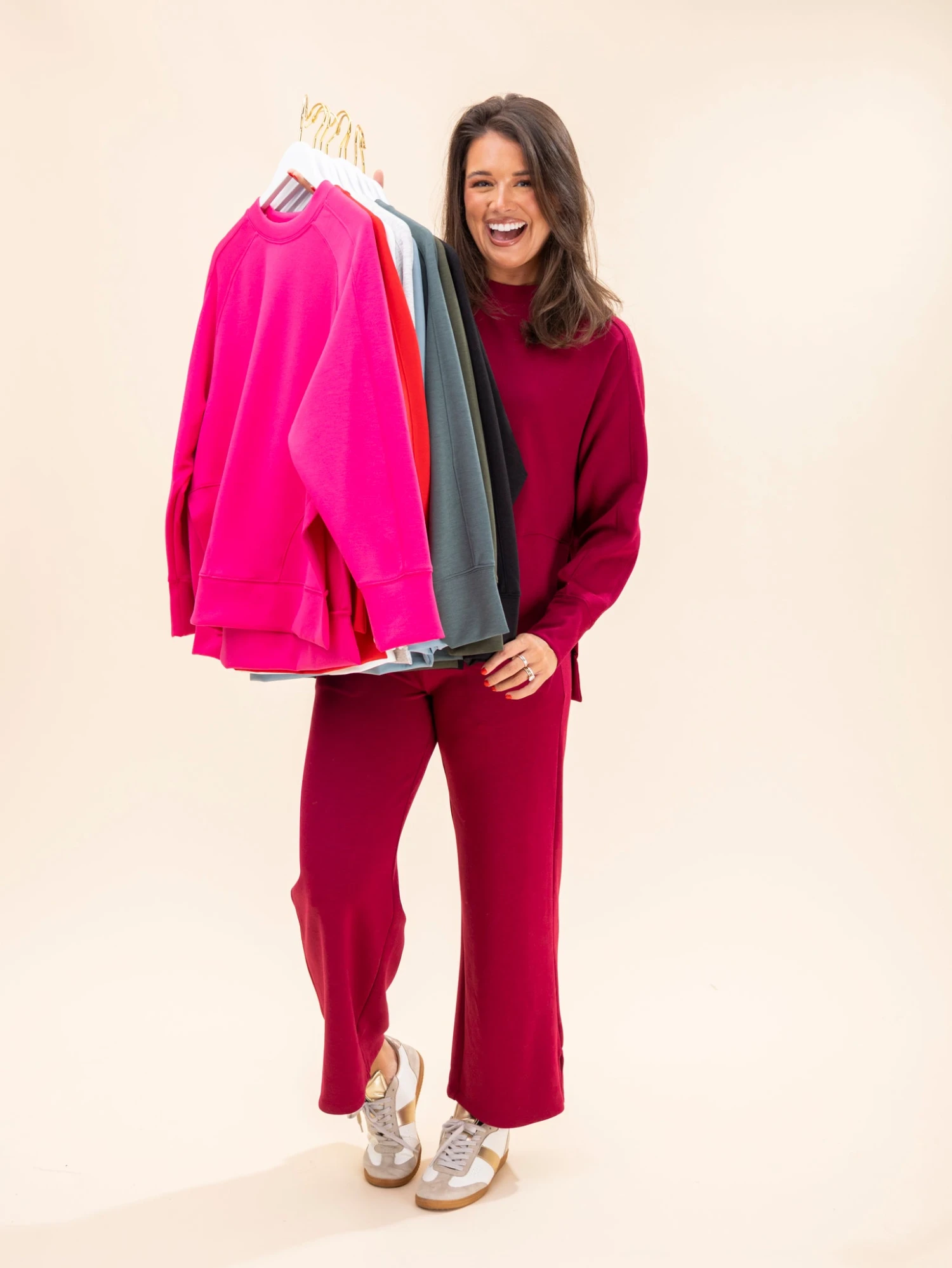 Zenana Scuba Round Neck Pullover W/ Sided Slits | S-3X Pair W/ Sku56511 4 Zenana Scuba Round Neck Pullover W/ Sided Slits | S-3X Pair W/ Sku56511 - Image 4