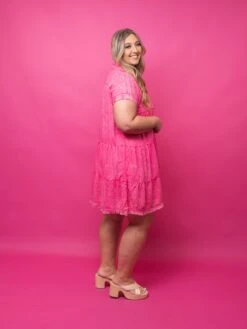 Zenana Washed Linen Raw Edge V-Neck Dress | S/M - L/XL -Discount Divas Shop 99c28cff998ea0485c301edd7bf7ec31