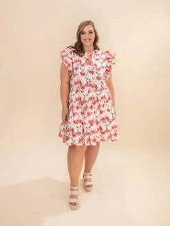 Relaxed Fit Floral Print Short Dress | S-3XL