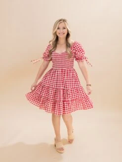 Short Puff Sleeve Smocked Bodice Short Dress | S-3XL Backyard Bbq -Discount Divas Shop 99e5d69a81f6826c8eae396f910af4e5