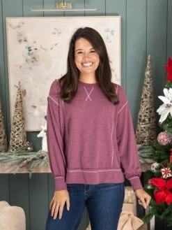 Waffle Long Sleeve Pullover | S - 3X -Discount Divas Shop 9a8f9a7c9e01cc2347d451e597999c5d