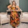 Floral Print Tiered Midi Dress | S - 3XL
