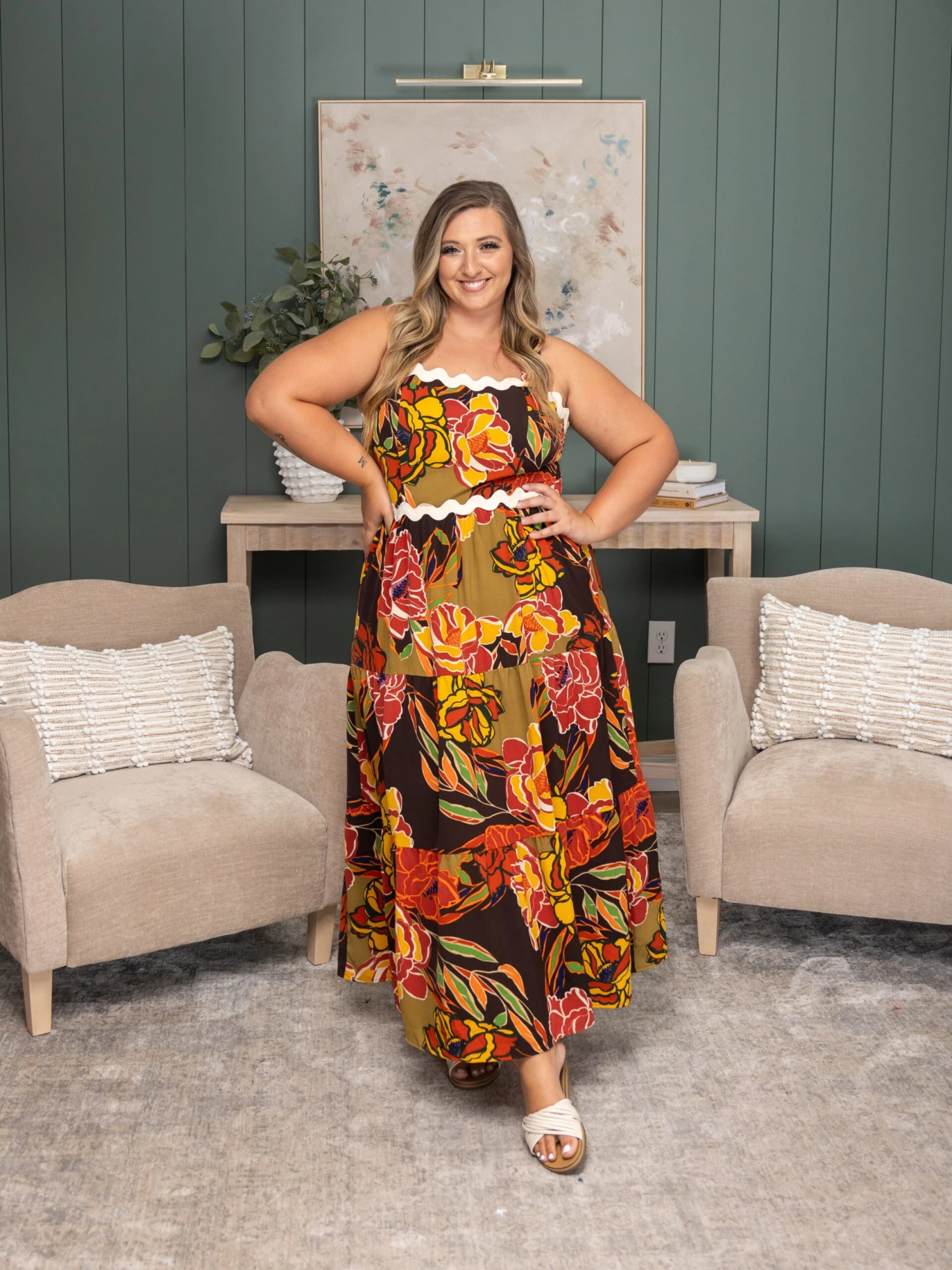 Floral Print Tiered Midi Dress | S - 3XL 1 Floral Print Tiered Midi Dress | S - 3XL