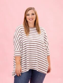 Fall Striped Raised Rib Easy Fit3/4 Sleeve Top By DD Design | Reg-Plus 22 Fall Striped Raised Rib Easy Fit3/4 Sleeve Top By DD Design | Reg-Plus -Discount Divas Shop 9b60289dbe8954f7ef93154ff2feb075