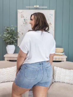 Judy Blue High Waist Shorts With Stitch Over Destroy Detail | S-3XL -Discount Divas Shop 9c2f34da6465bfd7b6d8c39fb4aac82c