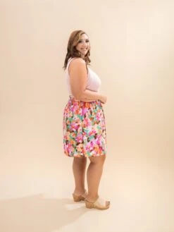 Sleeveless Knit Dress With Floral Skirt | S-3XL -Discount Divas Shop 9c5ddf455868ea6d99f233201ea3a8a6